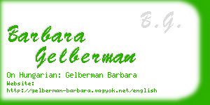 barbara gelberman business card